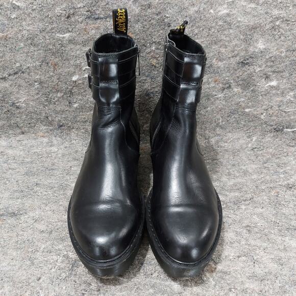 Dr. Martens Caitlin Boots Women's Size 10 Black Platform Wedge Leather Grunge - Picture 3 of 9